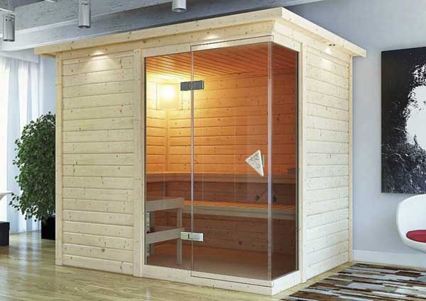 Sauna finlandese in legno d’abete rosso nordico naturale